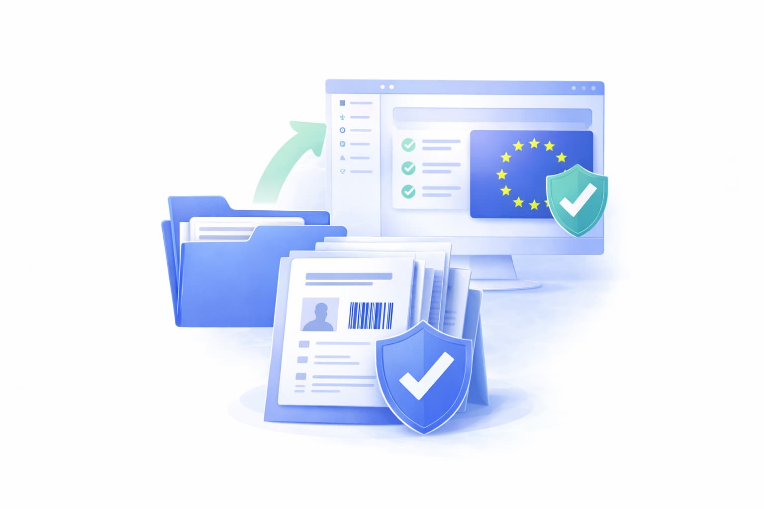 Documents and folders being uploaded to the CPNP portal — EU-compliant data management