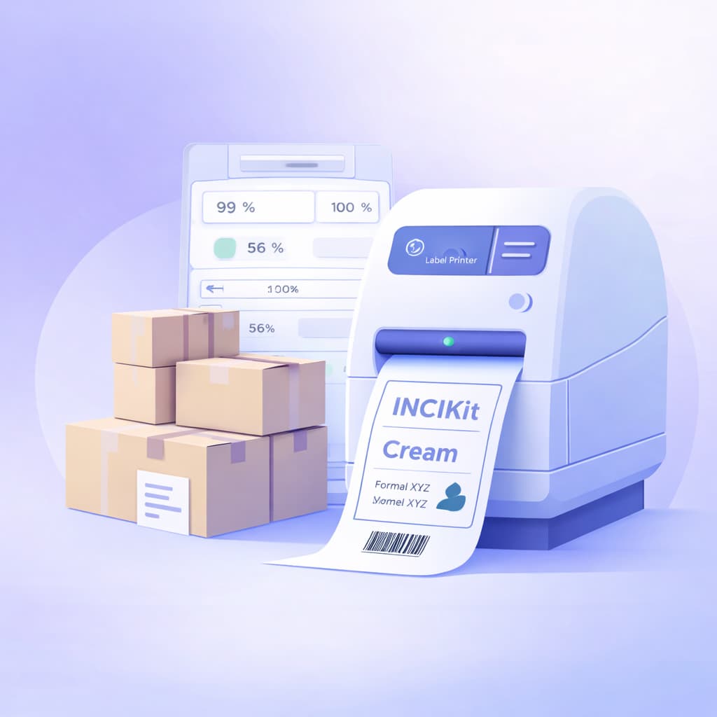 Art. 19-compliant labels with barcode and batch number